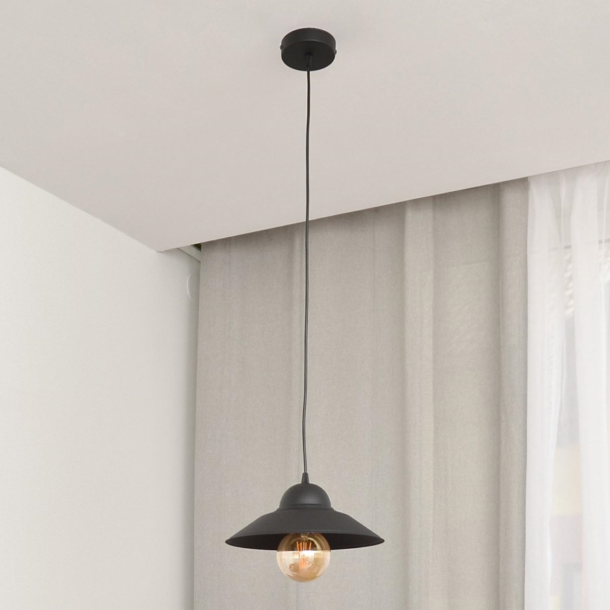 Lustra ar auklu SORAPIS 1xE27/15W/230V melna