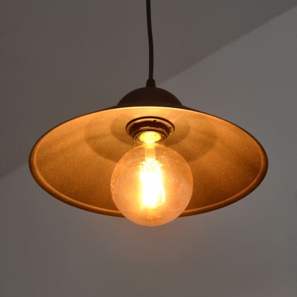 Lustra ar auklu SORAPIS 1xE27/15W/230V melna