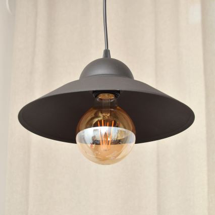 Lustra ar auklu SORAPIS 1xE27/15W/230V melna