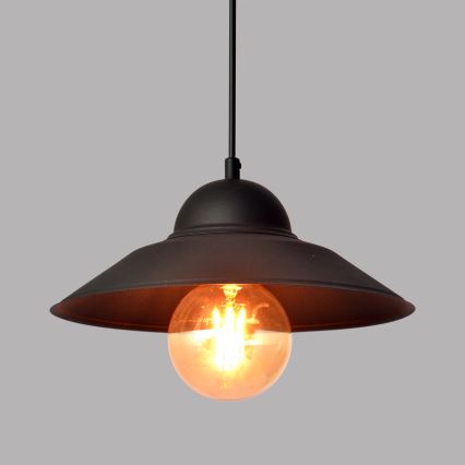Lustra ar auklu SORAPIS 1xE27/15W/230V melna