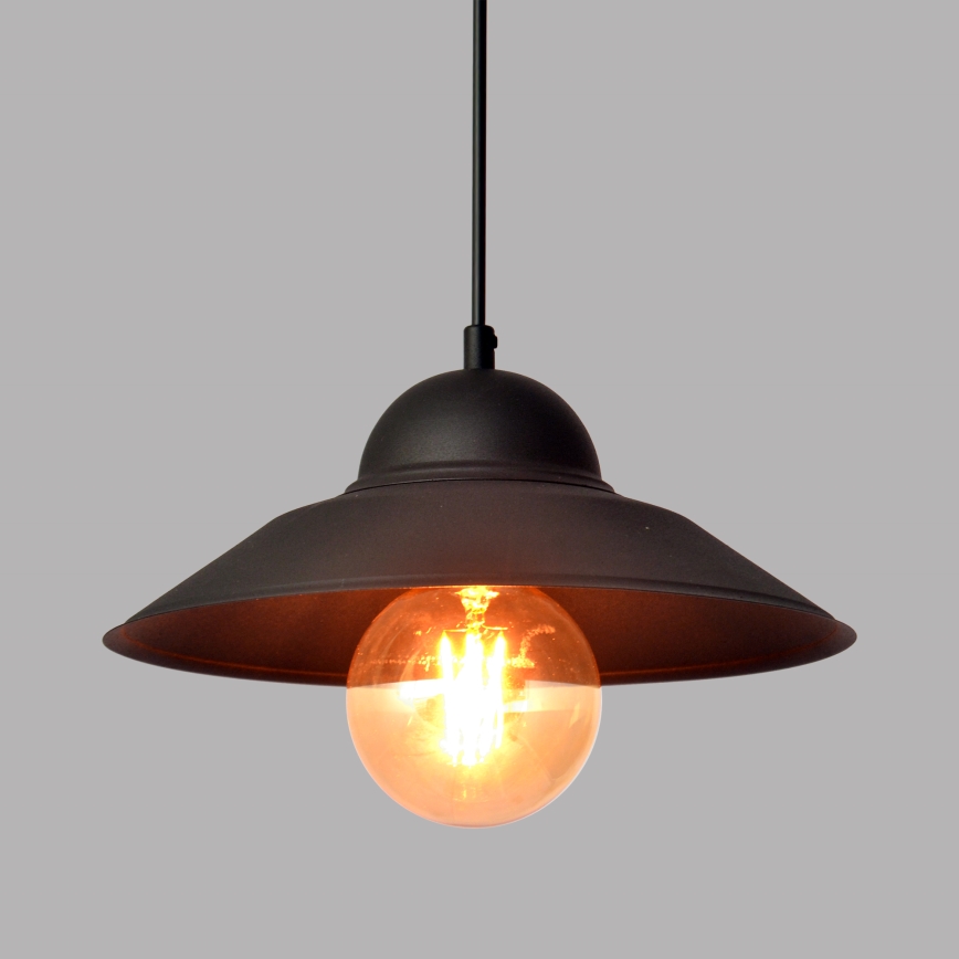 Lustra ar auklu SORAPIS 1xE27/15W/230V melna