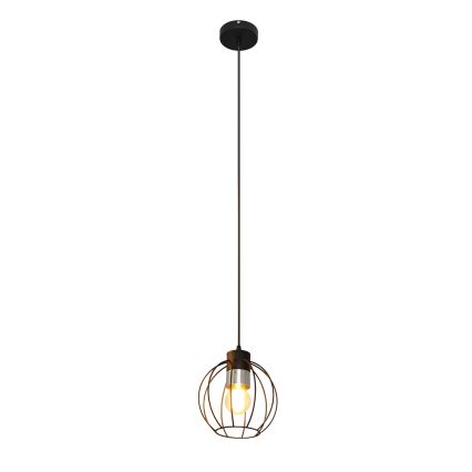 Lustra ar auklu STARLIGHT 1xE27/15W/230V melna/sudraba