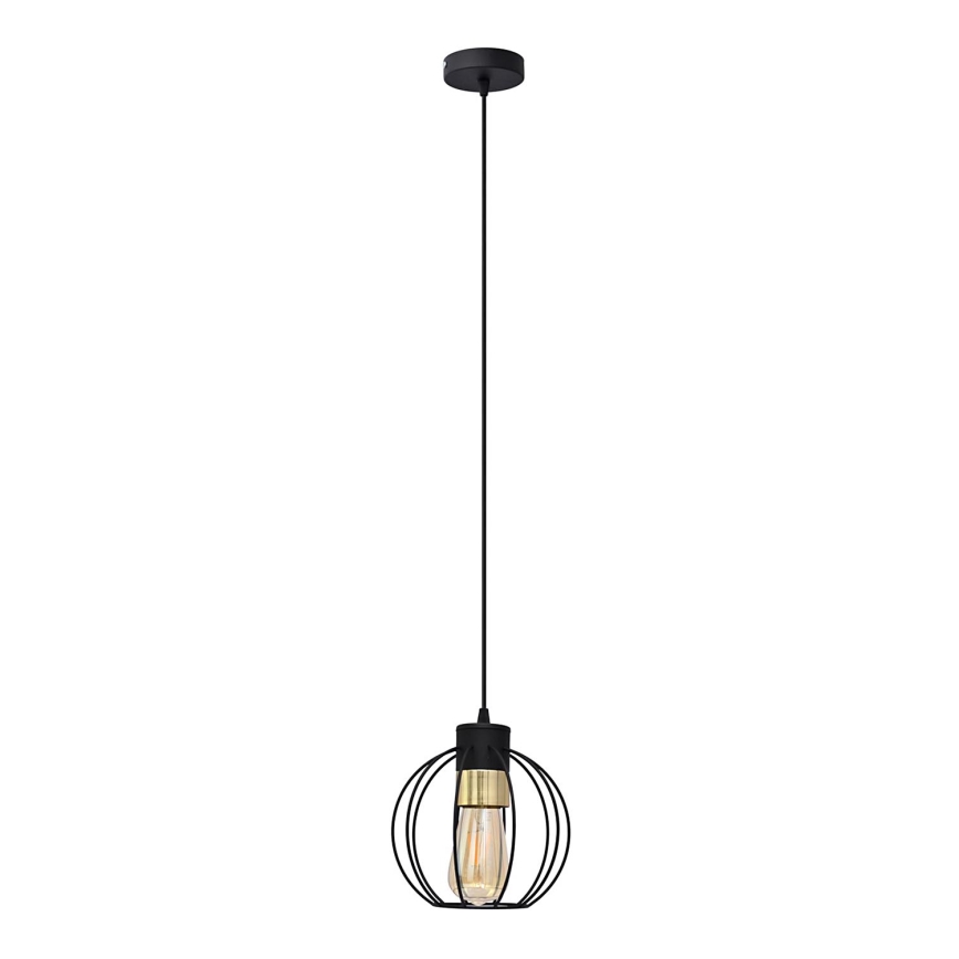 Lustra ar auklu STARLIGHT 1xE27/15W/230V melna/zelta