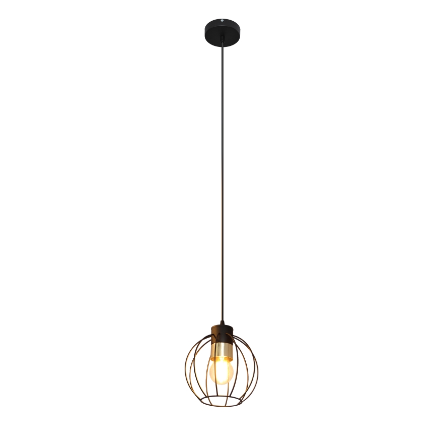 Lustra ar auklu STARLIGHT 1xE27/15W/230V melna/zelta
