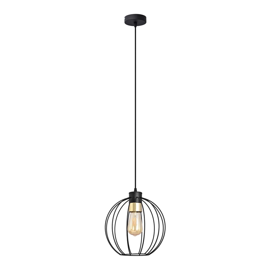 Lustra ar auklu STARLIGHT 1xE27/15W/230V melna/zelta