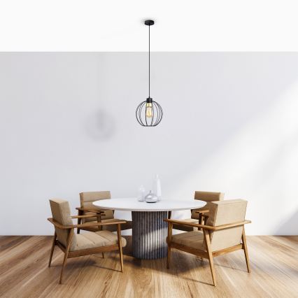 Lustra ar auklu STARLIGHT 1xE27/15W/230V melna/zelta