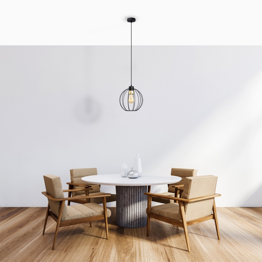 Lustra ar auklu STARLIGHT 1xE27/15W/230V melna/zelta