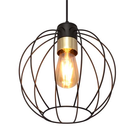 Lustra ar auklu STARLIGHT 1xE27/15W/230V melna/zelta