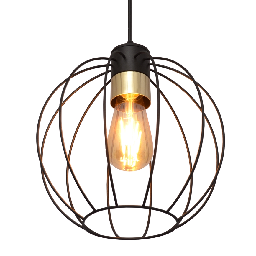 Lustra ar auklu STARLIGHT 1xE27/15W/230V melna/zelta