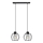 Lustra ar auklu STARLIGHT 2xE27/15W/230V melna/sudraba
