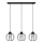 Lustra ar auklu STARLIGHT 3xE27/15W/230V melna/sudraba
