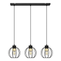 Lustra ar auklu STARLIGHT 3xE27/15W/230V melna/zelta