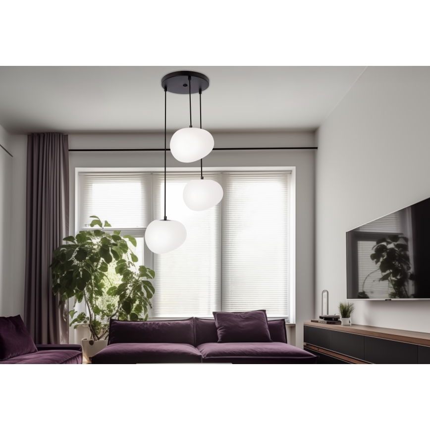Lustra ar auklu STONES 3xE27/40W/230V