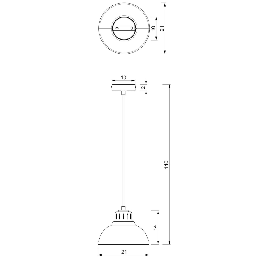 Lustra ar auklu SVEN 1xE27/15W/230V sarkana