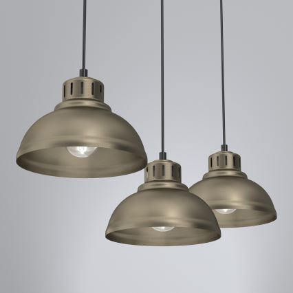 Lustra ar auklu SVEN 3xE27/15W/230V misiņš