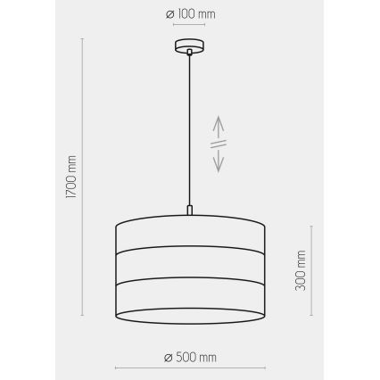 Lustra ar auklu TAGO 1xE27/25W/230V melna/zelta