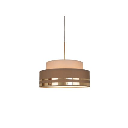 Lustra ar auklu TAMI 1xE27/60W/230V bēša/brūna/zelta