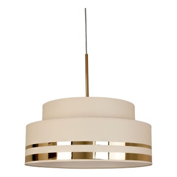 Lustra ar auklu TAMI 1xE27/60W/230V bēša/zelta