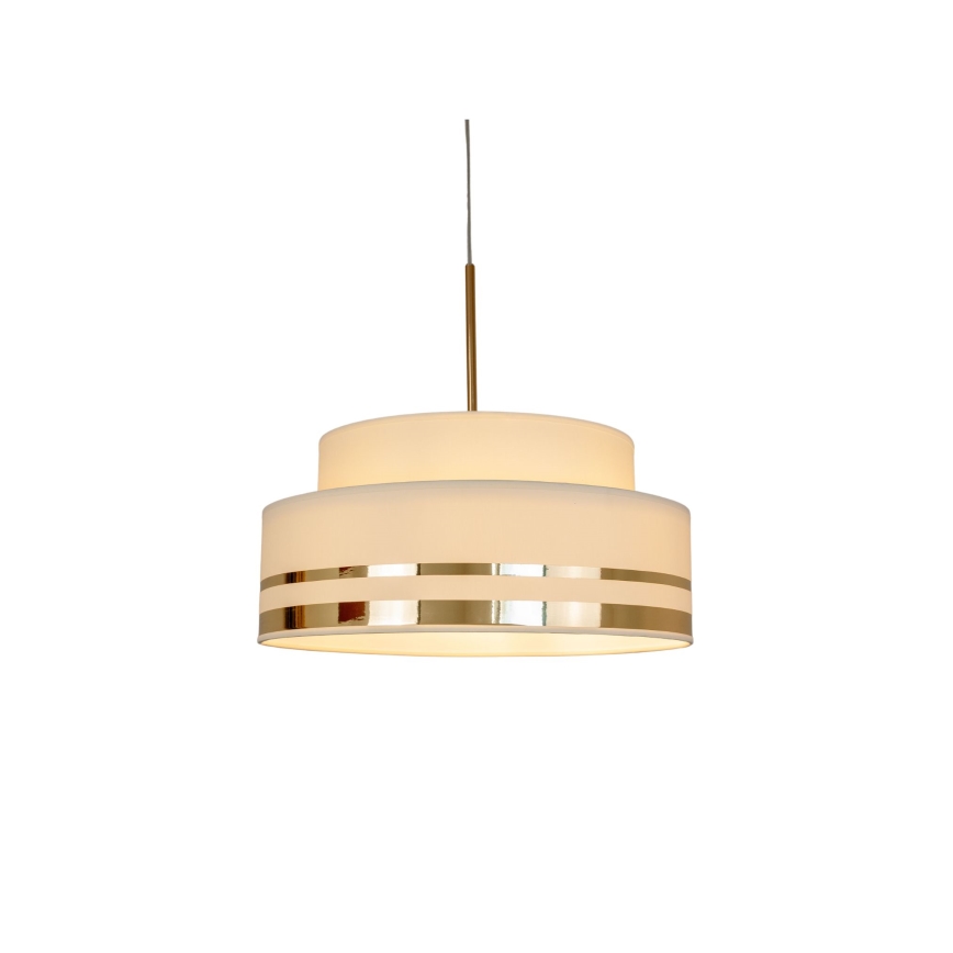 Lustra ar auklu TAMI 1xE27/60W/230V bēša/zelta