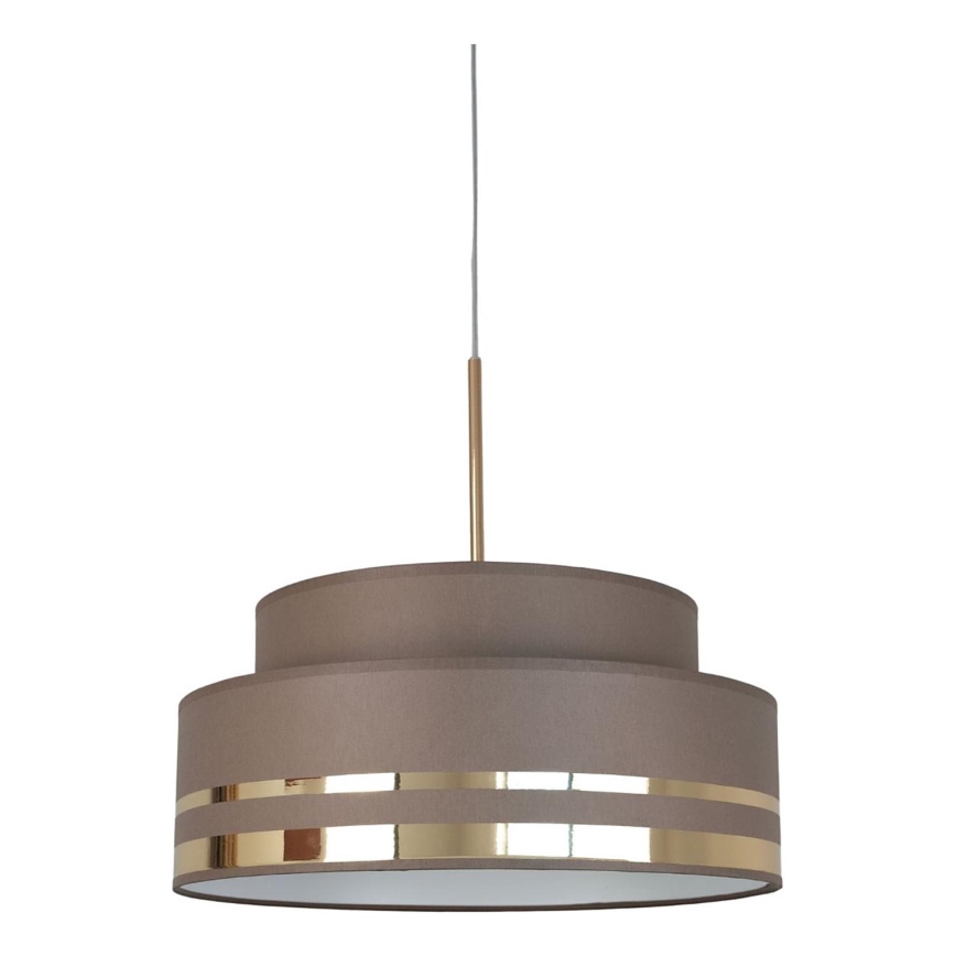 Lustra ar auklu TAMI 1xE27/60W/230V brūna/zelta