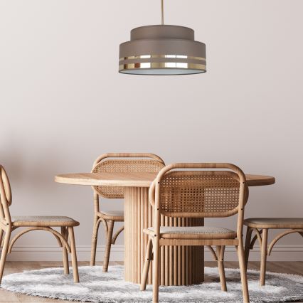 Lustra ar auklu TAMI 1xE27/60W/230V brūna/zelta