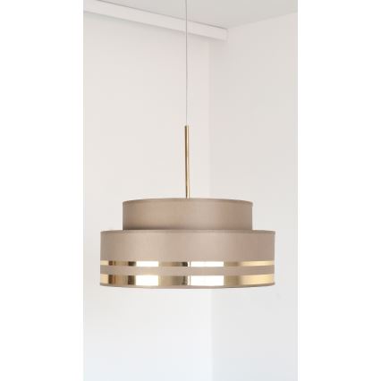 Lustra ar auklu TAMI 1xE27/60W/230V brūna/zelta