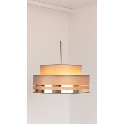 Lustra ar auklu TAMI 1xE27/60W/230V brūna/zelta