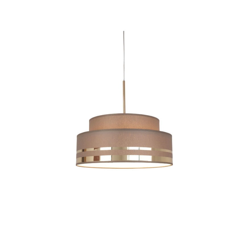 Lustra ar auklu TAMI 1xE27/60W/230V brūna/zelta