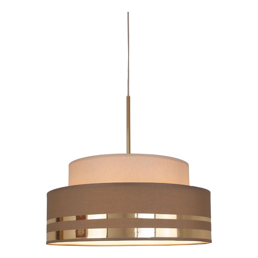 Lustra ar auklu TAMI 1xE27/60W/230V d. 40 cm bēša/brūna/zelta