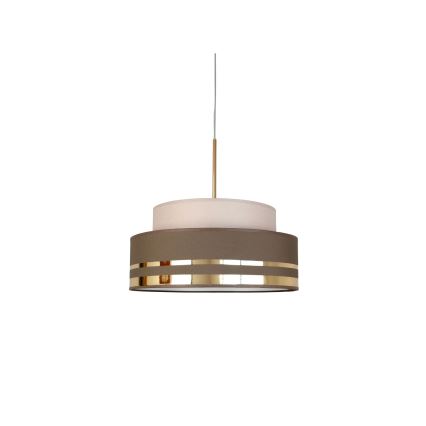 Lustra ar auklu TAMI 1xE27/60W/230V d. 40 cm bēša/brūna/zelta
