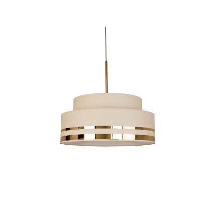 Lustra ar auklu TAMI 1xE27/60W/230V d. 40 cm bēša/zelta