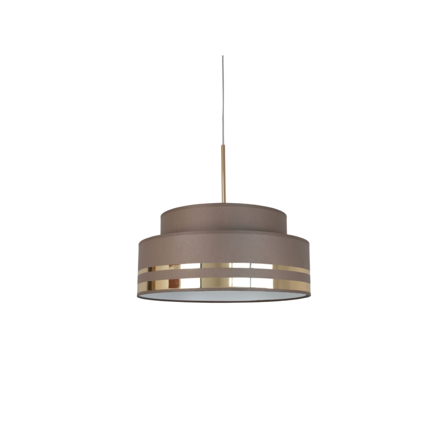 Lustra ar auklu TAMI 1xE27/60W/230V d. 40 cm brūna/zelta