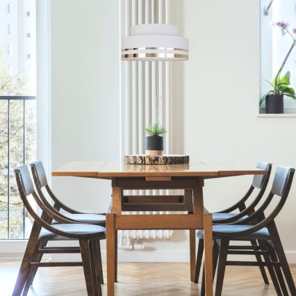 Lustra ar auklu TAMI 1xE27/60W/230V krēmkrāsa/zelta