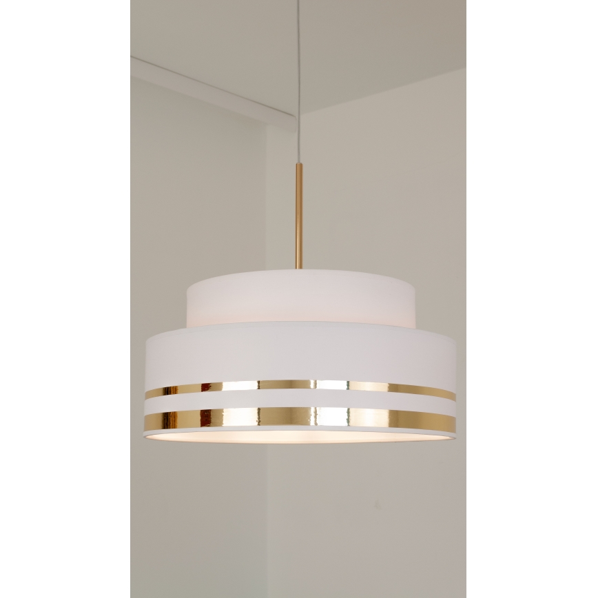 Lustra ar auklu TAMI 1xE27/60W/230V krēmkrāsa/zelta