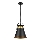 Lustra ar auklu TAO 1xE27/60W/230V d. 25 cm melna
