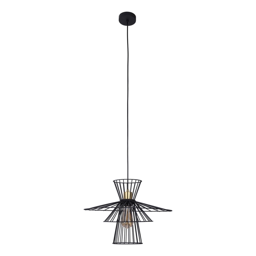 Lustra ar auklu TAREK 1xE27/40W/230V melna