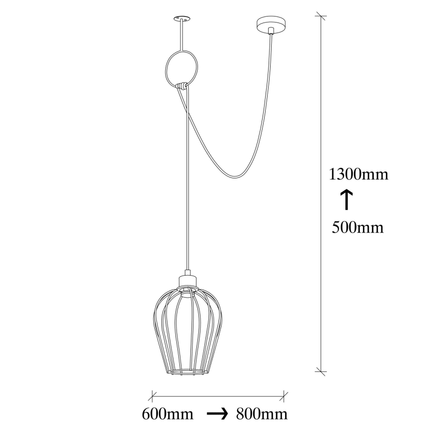 Lustra ar auklu TEL 1xE27/40W/230V