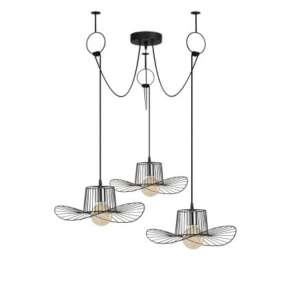 Lustra ar auklu TEL 3xE27/40W/230V zirneklis