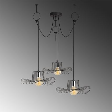 Lustra ar auklu TEL 3xE27/40W/230V zirneklis