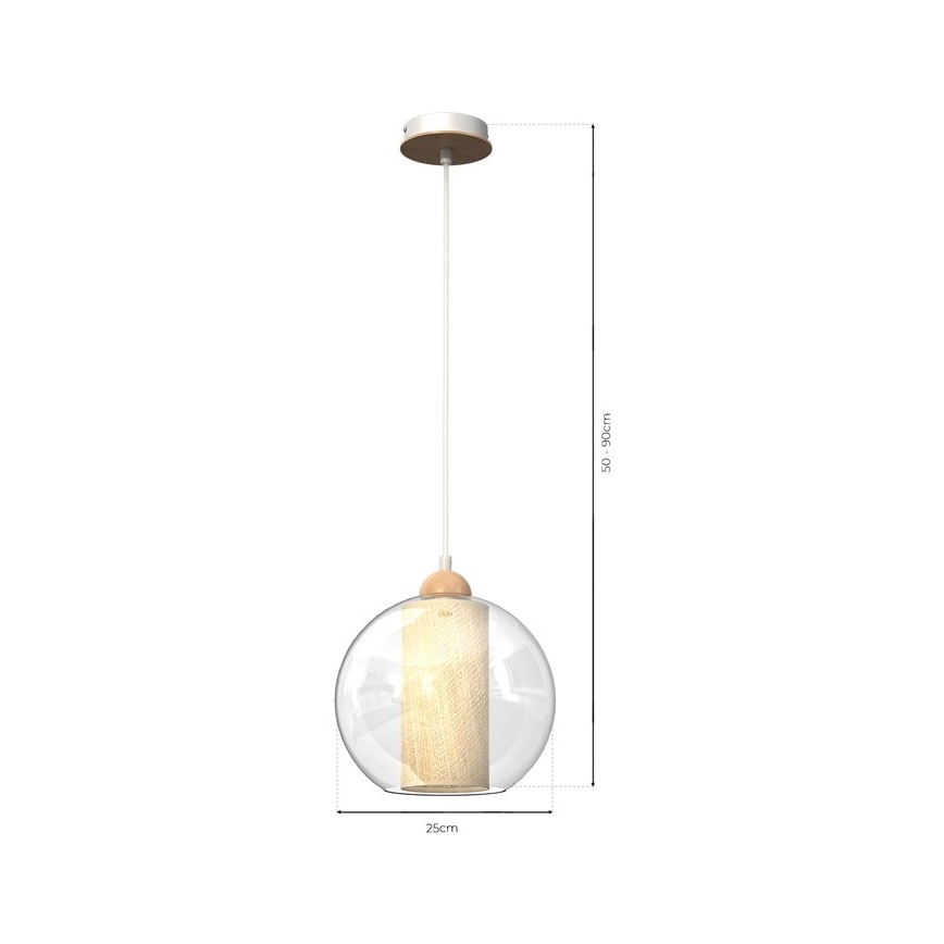 Lustra ar auklu TELA 1xE27/60W/230V d. 25 cm