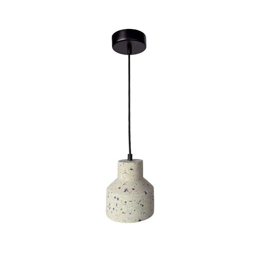 Lustra ar auklu TERRAZZO 1xE27/60W/230V d. 12 cm krēmkrāsa