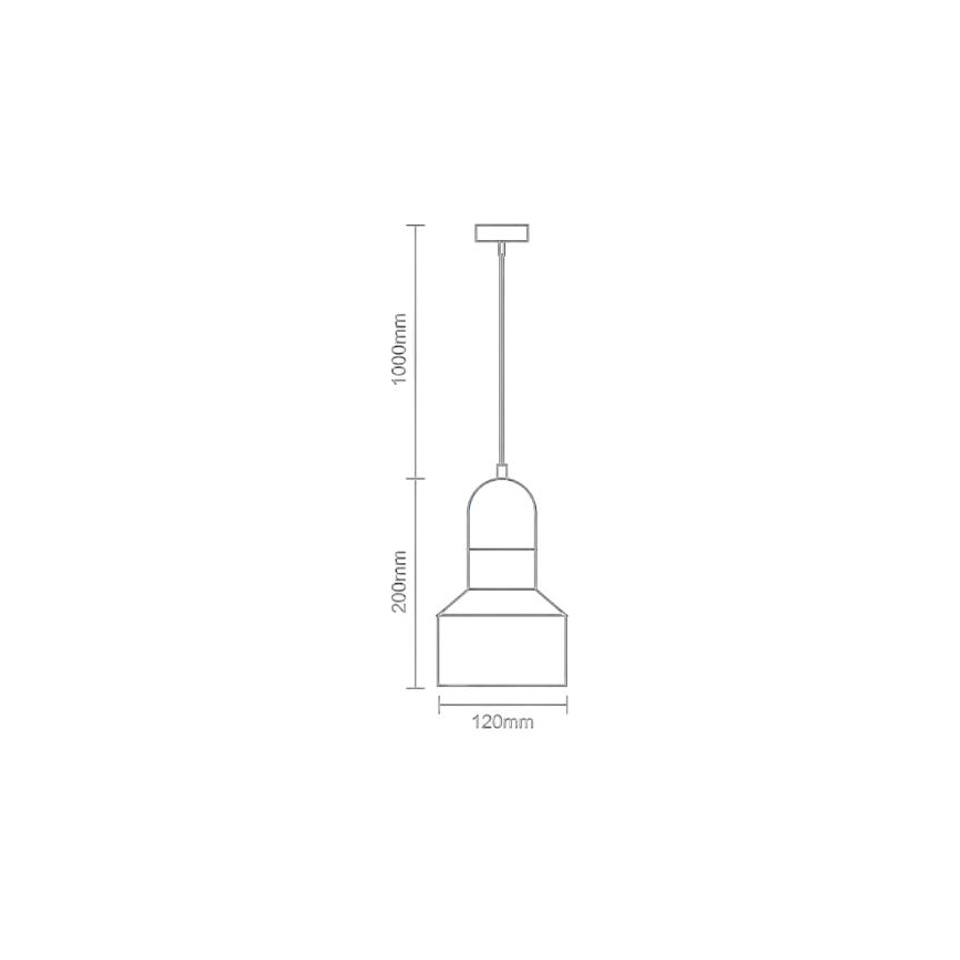 Lustra ar auklu TERRAZZO 1xE27/60W/230V d. 12 cm krēmkrāsa