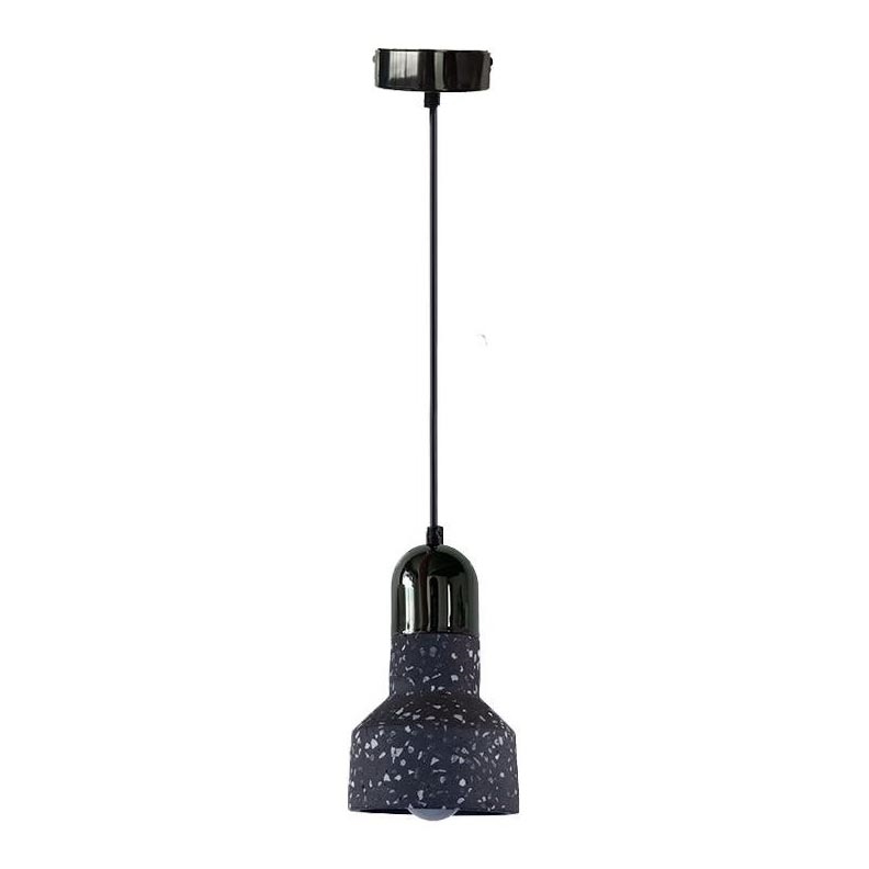 Lustra ar auklu TERRAZZO 1xE27/60W/230V d. 12 cm melna