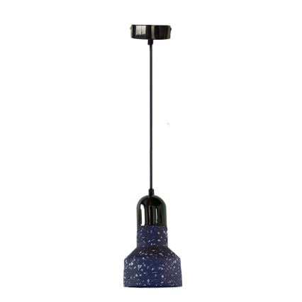 Lustra ar auklu TERRAZZO 1xE27/60W/230V d. 12 cm melna