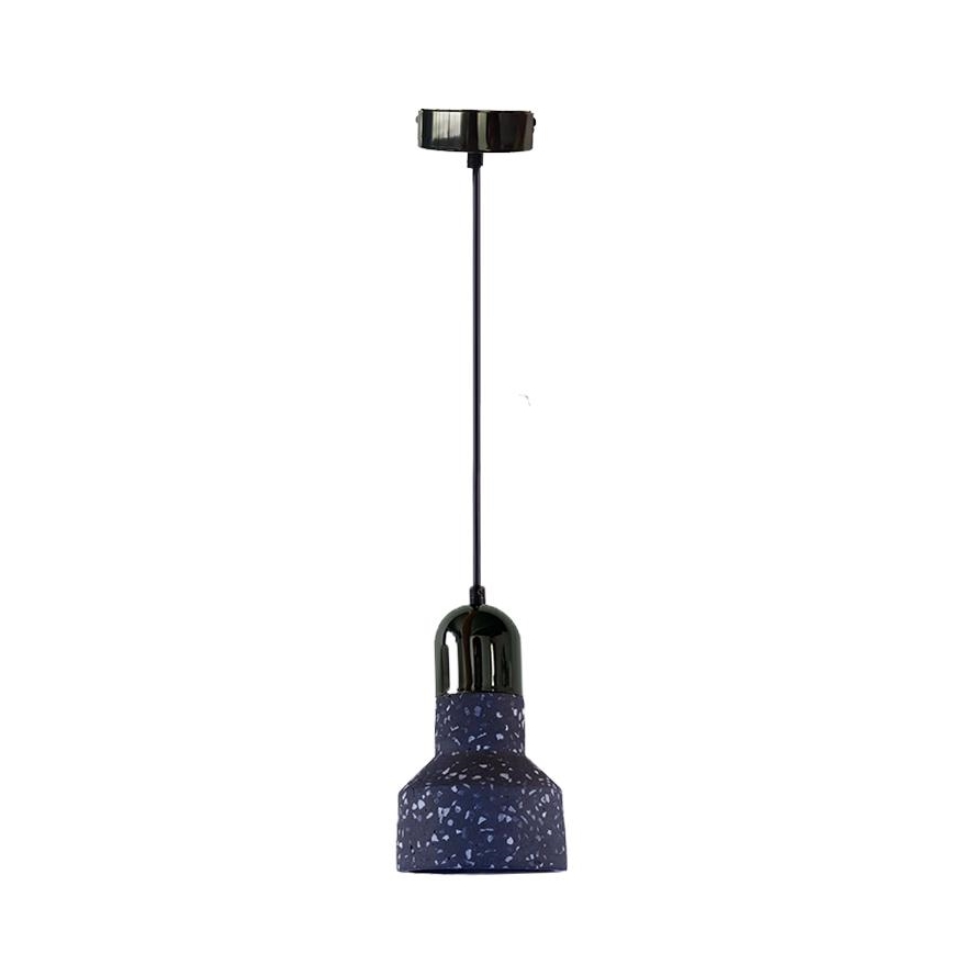 Lustra ar auklu TERRAZZO 1xE27/60W/230V d. 12 cm melna