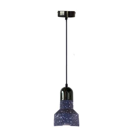 Lustra ar auklu TERRAZZO 1xE27/60W/230V d. 12 cm melna