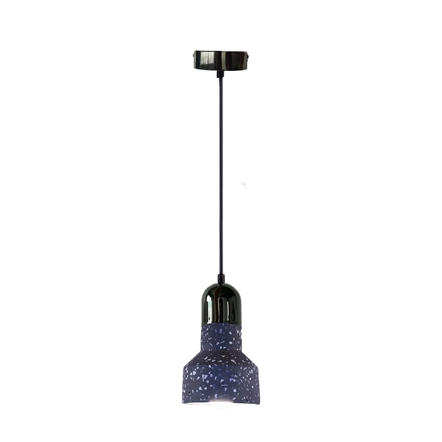 Lustra ar auklu TERRAZZO 1xE27/60W/230V d. 12 cm melna