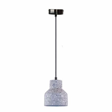 Lustra ar auklu TERRAZZO 1xE27/60W/230V d. 12 cm pelēka
