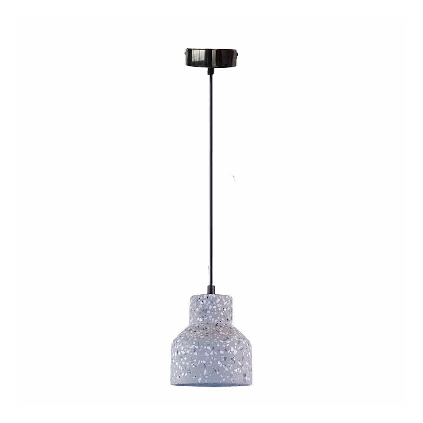 Lustra ar auklu TERRAZZO 1xE27/60W/230V d. 12 cm pelēka