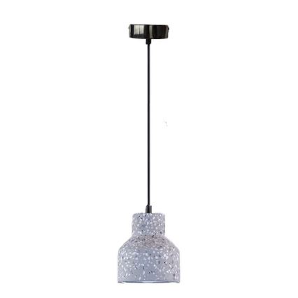 Lustra ar auklu TERRAZZO 1xE27/60W/230V d. 12 cm pelēka